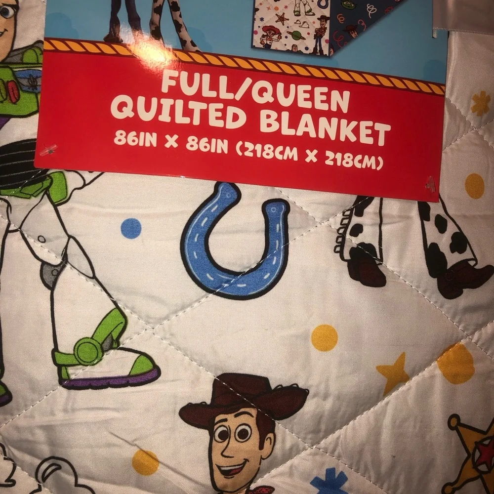 💙 Toy Story Full/Queen Quilted Blanket - Reversible 💙 Disney 💙 Pixar